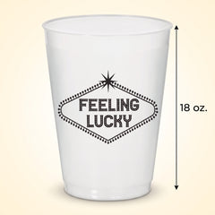 Casino "Feeling Lucky" 18 oz Plastic Tumblers, 25-Pack