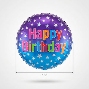 18" Holographic Happy Birthday Foil Balloon