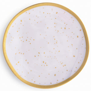 Elegant Gold-Trimmed Melamine Dinner Plate - 10.5"