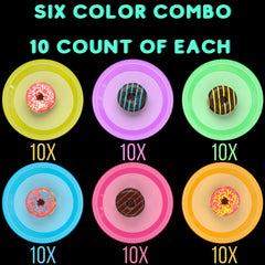 Unleashed - 7 In. Neon Assorted Color Plastic Plates - 60 Ct.