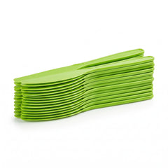 Kiwi Green Plastic Knives - 7.5 in. - 20 Pack