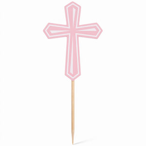 Pink First Communion Party Picks - 36 Pack