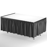 Black Plastic Table Skirt | 6 Pack