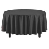 Black Round Plastic Table Cover