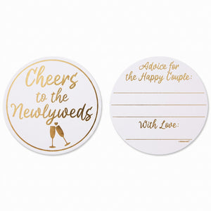 "Cheers to the Newlyweds" Wedding Coasters - Pack of 40