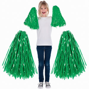 Festive Green Pom-Pom Pair for Team Spirit