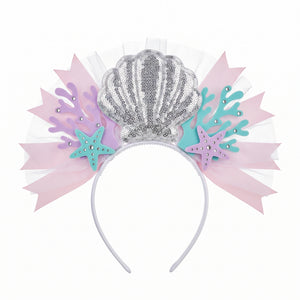 Shimmering Mermaid Seashell Deluxe Headband