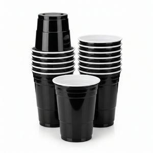 Jet Black 18oz Plastic Party Cups