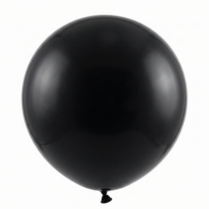 Elegant Black Latex Balloons, 24-Inch, 4-Pack