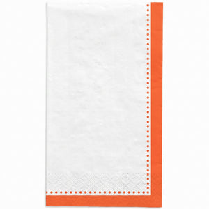 Premium Orange Buffet Guest Towel Napkins - 8 In. x 4 In.