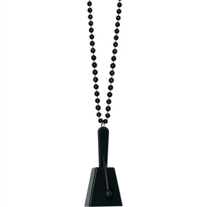 Black Clacker Necklace - Wearable Noisemaker for Team Spirit