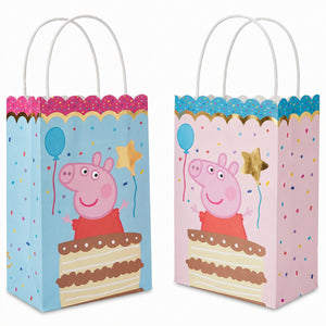 Peppa Pig Kraft Party Favor Bags - 8 Count