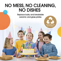 10 In. Gold Plastic Plates | 100 Count