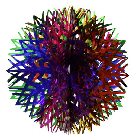 16in. Multi Colored Foil Ball Decoration