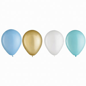Pastel Blue Assorted Latex Balloons, 5-Inch, 25-Pack
