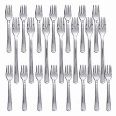 Elegant Silver Mini Appetizer Forks - 30 Pack