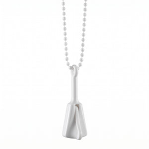 White Clacker Necklace - Team Spirit Noisemaker Accessory