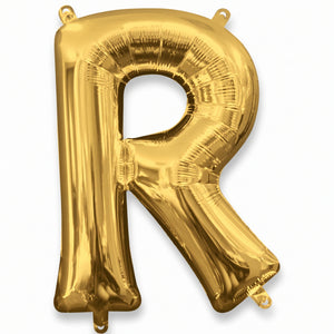 Gold Foil Letter "R" Air-Filled Balloon