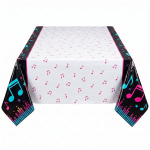 "Internet Famous" Music Theme Plastic Table Cover, 54x96 inches