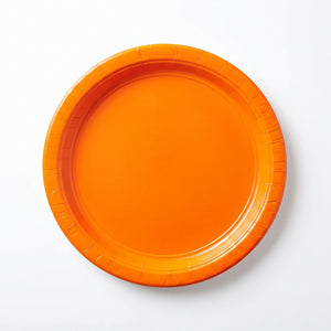 Vibrant Orange 8.5" Round Paper Lunch Plates