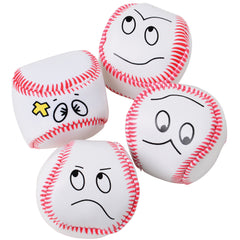Baseball Face Kickballs - 12 Count