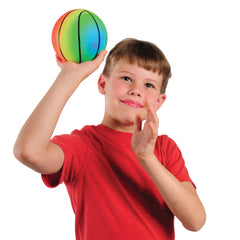 Rainbow Pvc Basketballs/5 In - 12 Count