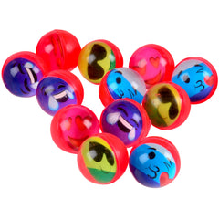 Rainbow Emoji Bounce Balls/32Mm - 12 Count