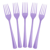 Heavy Duty Lavender Plastic Forks | 100 Count