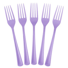 Heavy Duty Lavender Plastic Forks | 50 Count