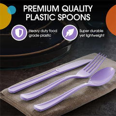 Lavender Plastic Spoons | 25 Count