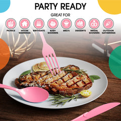 Heavy Duty Pink Plastic Knives | Case of 1200