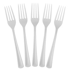 Heavy Duty White Plastic Forks | 50 Count
