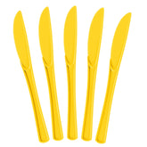 Heavy Duty Yellow Plastic Knives | 50 Count