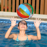 Rainbow Ball Inflates/16 In/12 In Di - 12 Count