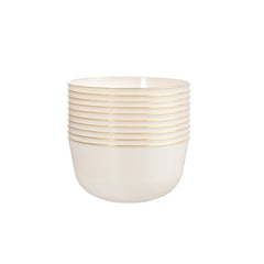 Ivory Classic Design Plastic Bowls | 10 Count