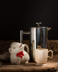 8 Oz. Ivory Glazed Coffee Cup w/ Handle | 8 Count