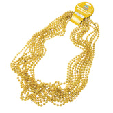 Metallic Bead Necklaces/Gold - 12 Count