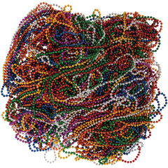 Metallic Bead Necklaces/6Mm (Sold By Gross) - 144 Count