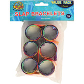 Tie Dye Slap Bracelets/6 Per Pkg - 6 Count