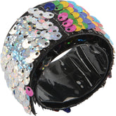Rainbow Sequin Slap Bracelet/24 Per Disp - 24 Count