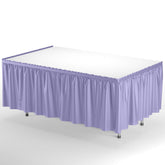 Lavender Plastic Table Skirt