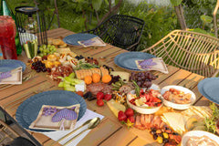 Scalloped Paper Plate Combo 20/20 - Slate Blue