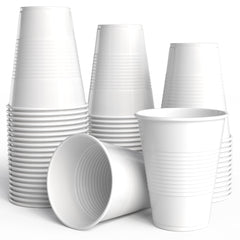 18 Oz. White Plastic Cups - 50 Ct.