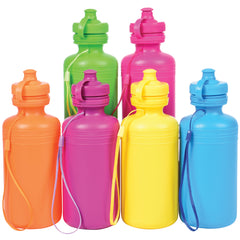 Neon Water Bottles - 12 Count