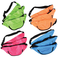 Neon Fanny Packs - 12 Count