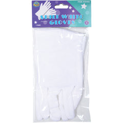 Adult Size White Gloves/1 Pair - 1 pair Count