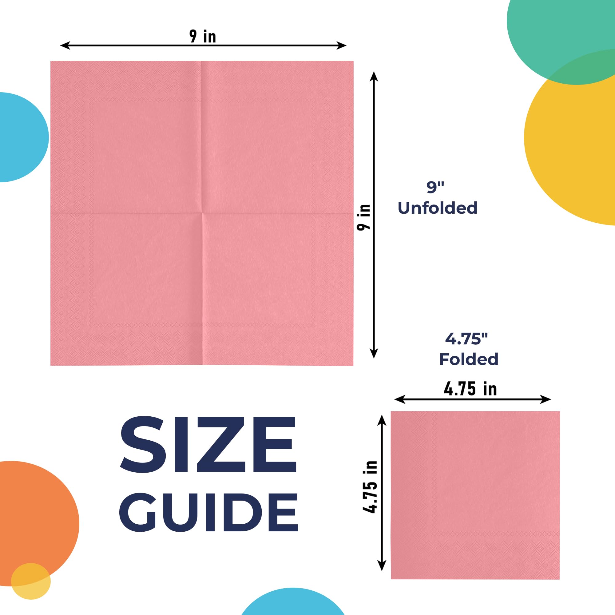 Pink Beverage Napkins | 50 Count