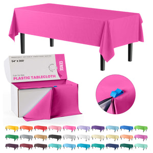 54 In. x 300 Ft. Cut To Size Table Roll | Cerise | Case of 4