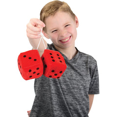 Large Plush Dice 3In - 12 Count