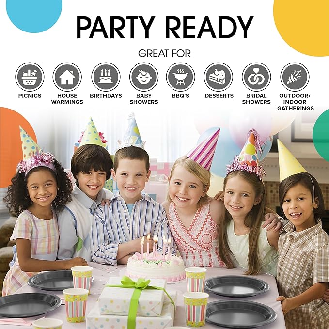 7 In. Silver Plastic Plates | 50 Count